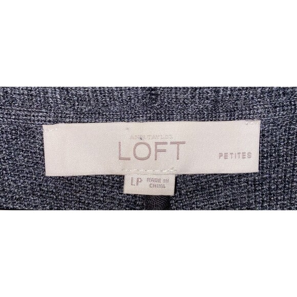 ANN TAYLOR Loft 48% Wool Black Classic Large Petite Blazer Clasp Work Attire - Picture 2 of 7